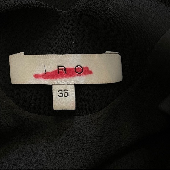 Iro Bherock Cold-Shoulder Long-Sleeve Crepe Top, Black, Size 36 (S) - Picture 9 of 10